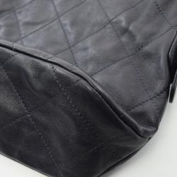 Pre Owned Chanel Matelasse Shoulder Bag Leather Navy