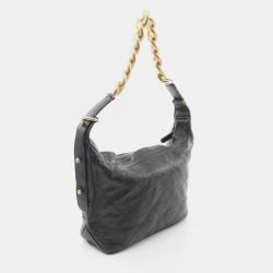 Pre Owned Chanel Matelasse Shoulder Bag Leather Navy