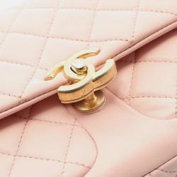 مملوكة مسبقًا حقيبة كتف شانيل ماتلاس بشرة الحمل جلد وردية