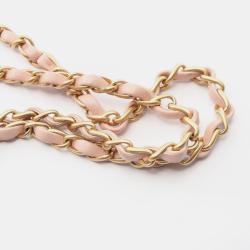 مملوكة مسبقًا حقيبة كتف شانيل ماتلاس بشرة الحمل جلد وردية