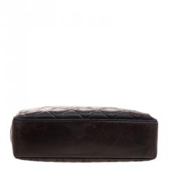 Pre Owned Chanel Black Quilted Leather Vintage Classic Shoulder Bag