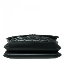 مملوكة مسبقًا Chanel Dark Green Quilted Leather Classic Flap Shoulder Bag