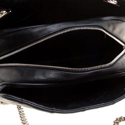 مملوكة مسبقًا حقيبة يد شانيل كراون CC جلد مبطن سوداء صغيرة