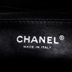 مملوكة مسبقًا حقيبة يد شانيل كراون CC جلد مبطن سوداء صغيرة