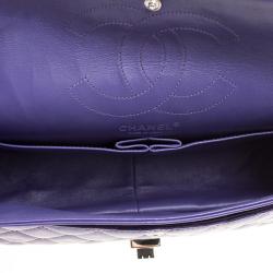 Pre Owned Chanel Purple Quilted Leather Reissue 2.55 Classic 226 Flap Bag