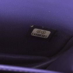 Pre Owned Chanel Purple Quilted Leather Reissue 2.55 Classic 226 Flap Bag