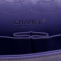 Pre Owned Chanel Purple Quilted Leather Reissue 2.55 Classic 226 Flap Bag