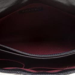 Pre Owned Chanel Black Quilted Leather Jumbo Classic Single Flap Bag