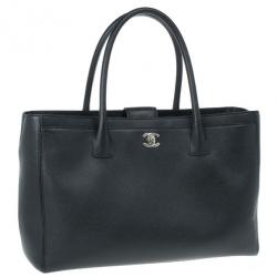 مملوكة مسبقًا Chanel Black Jumbo Black Caviar Leather Executive Cerf Tote