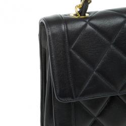 Chanel Black Lambskin Square Flap Bag