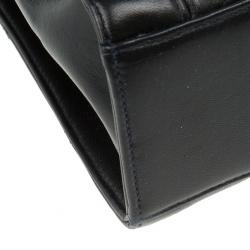 Pre Owned Chanel Black Lambskin Square Flap Bag