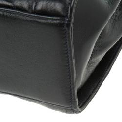 Pre Owned Chanel Black Lambskin Square Flap Bag