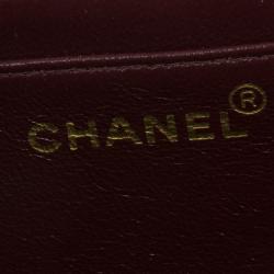 Pre Owned Chanel Black Lambskin Square Flap Bag