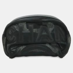 Pre Owned Chanel Mesh Body Bag/Waist Pouch/Fast Bag In Black Nylon