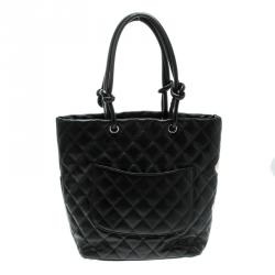 Pre Owned حقيبة يد شانيل باكت ليغني كيمبون صغيرة جلد مبطنة سوداء/ وردية