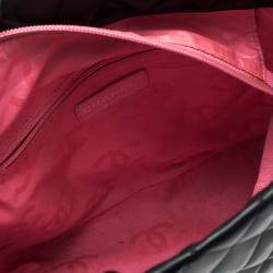 Pre Owned حقيبة يد شانيل باكت ليغني كيمبون صغيرة جلد مبطنة سوداء/ وردية