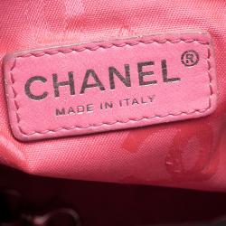 Pre Owned حقيبة يد شانيل باكت ليغني كيمبون صغيرة جلد مبطنة سوداء/ وردية