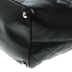 Pre Owned حقيبة يد شانيل باكت ليغني كيمبون صغيرة جلد مبطنة سوداء/ وردية