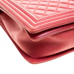 Pre Owned حقيبة شانيل بوي جلد رصاصي مبطن كبيرة