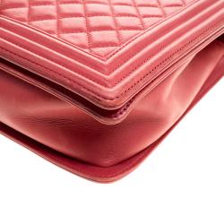 Pre Owned حقيبة شانيل بوي جلد رصاصي مبطن كبيرة