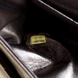 Pre Owned Chanel Silver Quilted Leather Reissue 2.55 Classic 227 Flap Bag