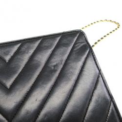 مملوكة مسبقًا Chanel Black Chevron Lambskin Shoulder Bag