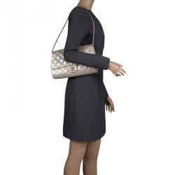 Pre Owned حقيبة شانيل قلاب كلاسيكي جلد مبطنة هذبية فاتحة