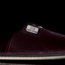 Pre Owned حقيبة شانيل جامبو كلاسيك جلد أسود مبطن بقلاب مزدوج