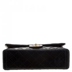 مملوكة مسبقًا Chanel Black Quilted Leather Maxi Classic Double Flap Bag