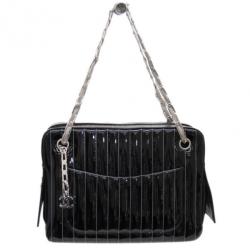 مملوكة مسبقًا Chanel Black Patent Mademoiselle Shoulder Bag