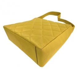 مملوكة مسبقًا Chanel Yellow Nylon Quilted Two Pocket Shoulder Bag
