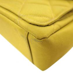 مملوكة مسبقًا Chanel Yellow Nylon Quilted Two Pocket Shoulder Bag