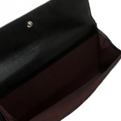 Chanel Black Quilted Leather CC Flap Continental Wallet