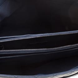 مملوكة مسبقًا حقيبة يد شانيل شوبر جلد مبطنة كحلية