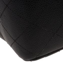 Pre Owned Chanel Black Caviar Leather Jumbo Flap Bag