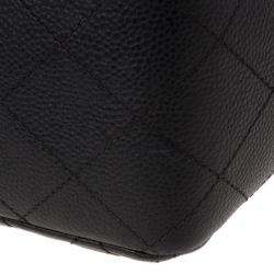 Pre Owned Chanel Black Caviar Leather Jumbo Flap Bag