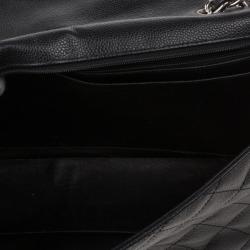 Pre Owned Chanel Black Caviar Leather Jumbo Flap Bag