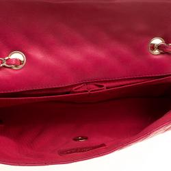 Pre Owned حقيبة شانيل قلاب فالانتين ايست/ ويست جلد مبطنة وردية