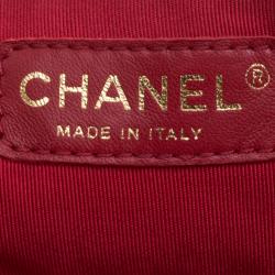 Pre Owned حقيبة شانيل قلاب فالانتين ايست/ ويست جلد مبطنة وردية