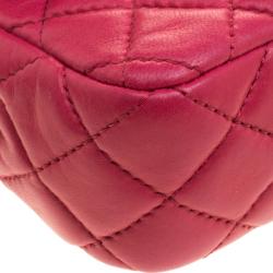 Pre Owned حقيبة شانيل قلاب فالانتين ايست/ ويست جلد مبطنة وردية