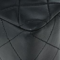 مملوكة مسبقًا Chanel Black Lambskin Leather Single Flap Shoulder Bag