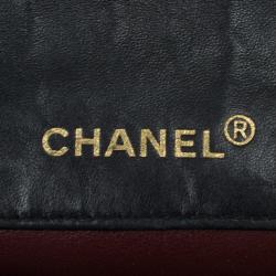 مملوكة مسبقًا Chanel Black Lambskin Leather Single Flap Shoulder Bag