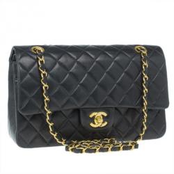 مملوكة مسبقًا Chanel Black Lambskin Leather Small Single Flap Bag