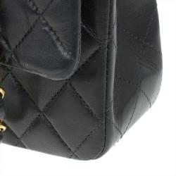 مملوكة مسبقًا Chanel Black Lambskin Leather Small Single Flap Bag