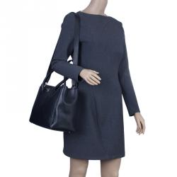 Pre Owned حقيبة شانيل سيرف جلد أسود