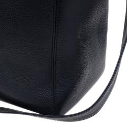 Pre Owned حقيبة شانيل سيرف جلد أسود