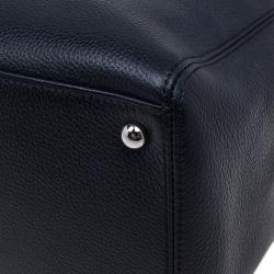 Pre Owned حقيبة شانيل سيرف جلد أسود