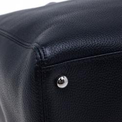 Pre Owned حقيبة شانيل سيرف جلد أسود