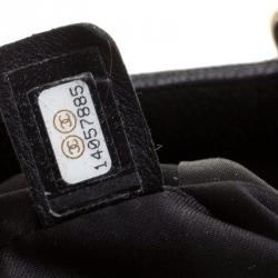 Pre Owned Chanel Black Quilted Caviar Leather Grand Shopping Tote