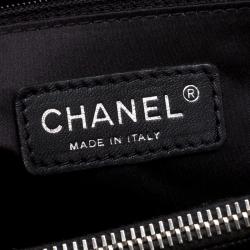 Pre Owned Chanel Black Quilted Caviar Leather Grand Shopping Tote